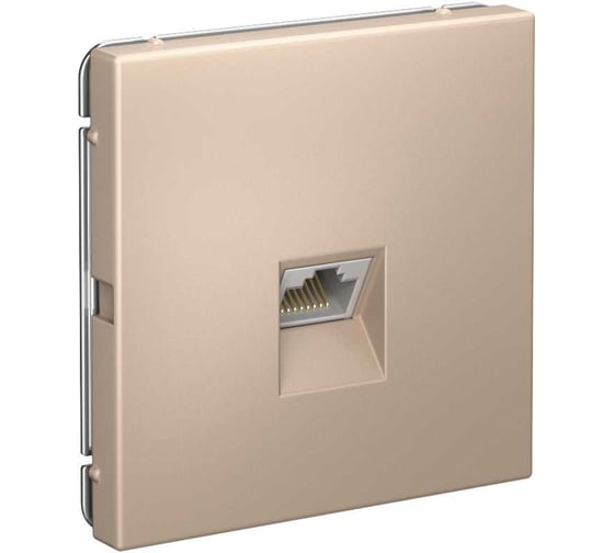 Розетка компьютерная RJ45 Systeme Electric ArtGallery, кат. 5е, механизм, Песочный, арт. GAL001283