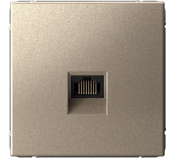 Розетка компьютерная RJ45 Systeme Electric ArtGallery Шампань, категория 5е, механизм GAL000583