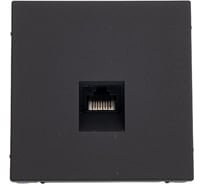 Розетка компьютерная RJ45 Systeme Electric ArtGallery Карбон, категория 5е, механизм GAL001083