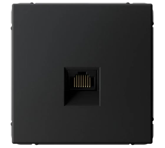 Розетка компьютерная RJ45 Systeme Electric ArtGallery Карбон, категория 5е, механизм GAL001083