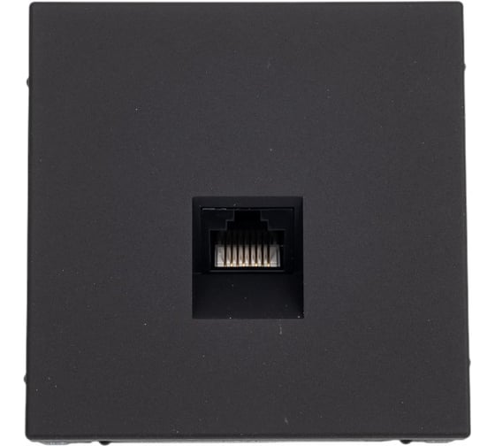 Розетка компьютерная RJ45 Systeme Electric ArtGallery Карбон, категория 5е, механизм GAL001083 1