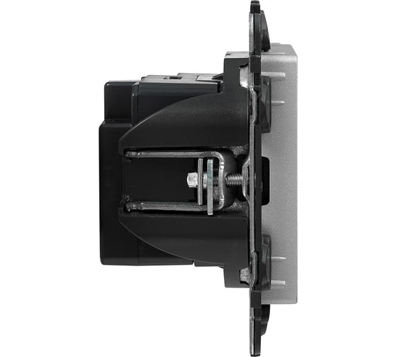 Зарядное устройство Legrand Valena LIFE с двумя USB-разьемами тип С, тип С 240В/5В 3000мА, с лицевой панелью, цвет алюминий 753307