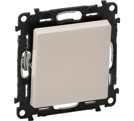 Выключатель кнопочный Legrand Valena LIFE 6А 250В с лицевой панелью, безвинтовые зажимы, слоновая кость 752511 1