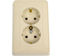 Розетка Legrand Cariva DIY 2x2К+З, нем cт, слоновая кость 695918