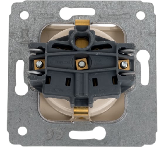 Розетка Legrand Cariva DIY 2К+З, нем винты, шторки, слоновая кость 695917