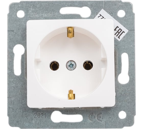 Розетка Legrand Cariva DIY 2К+З, нем Стандарт, бел 695946 1