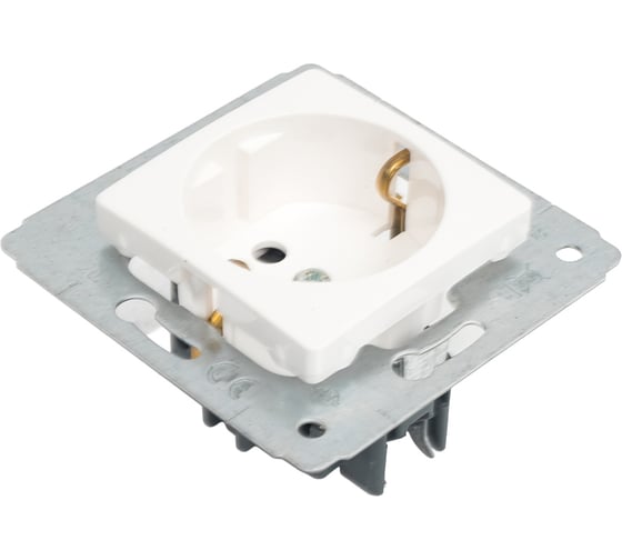 Розетка Legrand Cariva DIY 2К+З, нем, винты, шторки, белый 695947