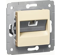 Розетка Legrand Cariva DIY RJ11 1 вход, слоновая кость 695920
