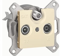 Розетка Legrand Cariva DIY TV-FM-SAT звезда, слоновая кость 695927