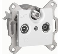 Розетка Legrand Cariva DIY TV-FM-SAT звезда, бел 695957