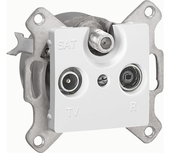 Розетка Legrand Cariva DIY TV-FM-SAT звезда, бел 695957