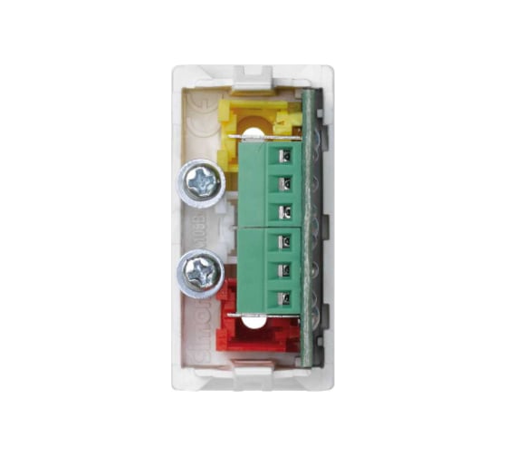 Плата с 3-мя разъёмами RCA Simon audiovideo, 1/2 К45, винтовой зажим, тюльпаны, белый K105B-9
