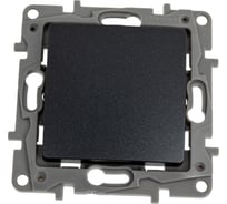 Переключатель Legrand перекрёстный одноклавишный Legrand Etika 10А 250В винтовые зажимы антрацит 672609