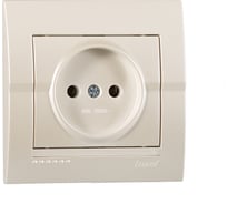 Розетка Lezard DERIY б/з жемчужно-белая металлик 702-3030-121B