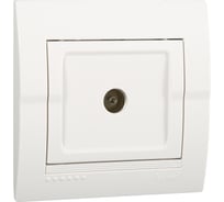 ТВ розетка ТВ Lezard DERIY проходная белая 702-0202-129