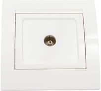 ТВ розетка Lezard DERIY оконечная белый 702-0202-130