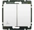 Выключатель Legrand двухклавишный Galea Life IP 44 белая лицевая панель 771021 1