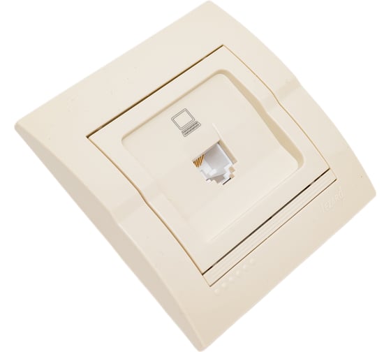 Розетка Lezard DERIY RJ45 крем 702-0303-139