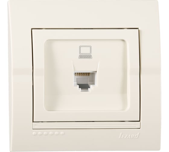 Розетка Lezard DERIY RJ45 крем 702-0303-139