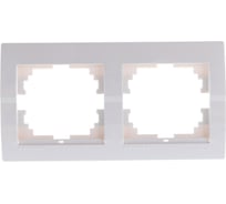 Рамка Lezard DERIY х2 гориз. белый 702-0200-147