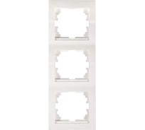 Рамка Lezard DERIY х3 верт. белый 702-0200-153