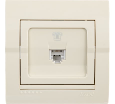 Розетка Lezard DERIY RJ11 евро крем 702-0303-137