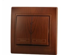 Выключатель Lezard Мира х2 сосна 701-0801-101