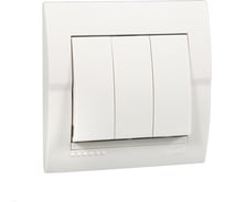 Выключатель Lezard DERIY х3 ПБТ белый 702-0202-109