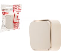 Выключатель LEIDEN ELECTRIC 1 клавишный (открытый, 10А) бежевый, Bailly, 806021