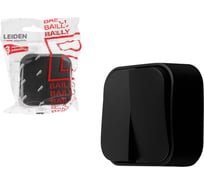 Выключатель LEIDEN ELECTRIC 2 клавишный (открытый, 10А) черный, Bailly, 806012