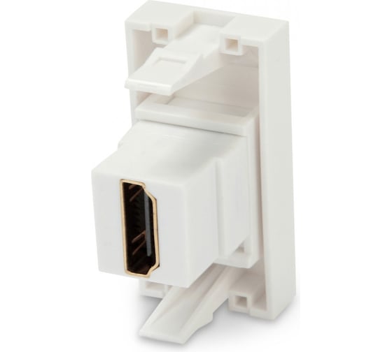 Модуль розетки HDMI Hyperline M45/2-HDMI-WH, 1М, 45x22.5мм, белый 250104