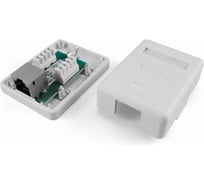 Компьютерная розетка Hyperline, SB1-1-8P8C-C5e-SH-WH RJ-45 8P8C, категория 5e, экранирован 430229