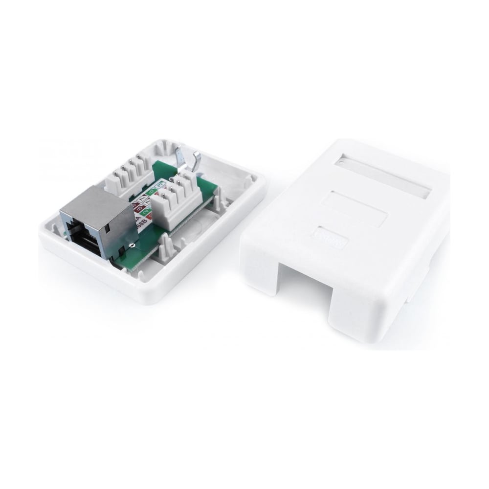 Компьютерная розетка Hyperline, SB1-1-8P8C-C6-SH-WH RJ-45 8P8C ...