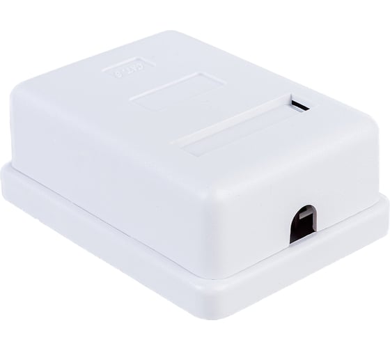 Компьютерная розетка Hyperline, SB1-1-8P8C-C6-WH RJ-45 8P8C, категория 6, одинарная, внешняя 430232