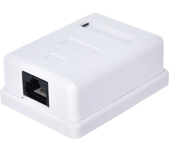 Компьютерная розетка Hyperline, SB1-1-8P8C-C5e-WH RJ-45 8P8C, категория 5e, одинарная, внешняя 430230