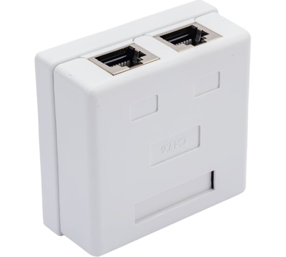 Компьютерная розетка Hyperline, SB1-2-8P8C-C6-SH-WH RJ-45 8P8C, категория 6, экранированная 430237