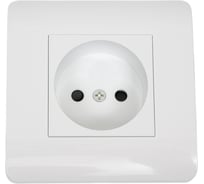 Розетка CHINT NEW3-E 16А без заземления, защитные шторки белый 431536