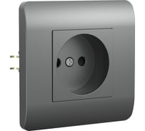 Розетка CHINT NEW3-E 16А без заземления, защитные шторки серебро 431409