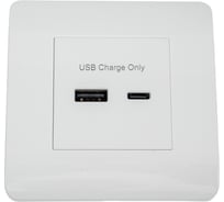 Розетка CHINT USB NEW3-E тип A+C 5В/2.1А белый 431551