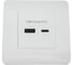 Розетка CHINT USB NEW3-E тип A+C 5В/2.1А белый 431551 1