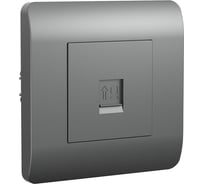 Розетка компьютерная 1-м CHINT NEW3-E RJ45 серебро 431417