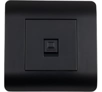 Розетка компьютерная 1-м CHINT NEW3-E RJ45 черный 431490