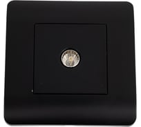 Розетка телевизионная одиночная TV CHINT NEW3-E коннектор черный 431487