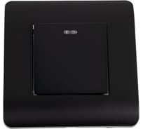 Выключатель 1-клавишный CHINT NEW3-E 10А, с подсветкой, черный 431469