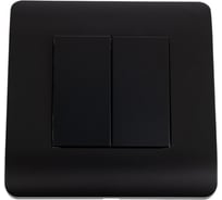 Выключатель 2-клавишный CHINT NEW3-E 10А, черный 431467