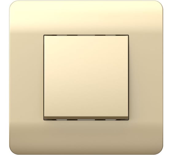Переключатель 1-клавишный CHINT NEW3-E 10А, шампань 431382 1