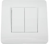 Переключатель 2-клавишный CHINT NEW3-E 10А, белый 431520