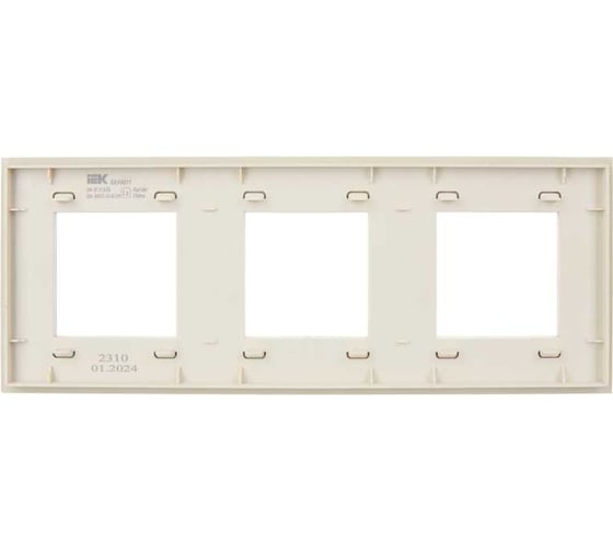 Рамка 3-местная IEK SKANDY SK-F23B стекло бежевый SK-M32-G-K10