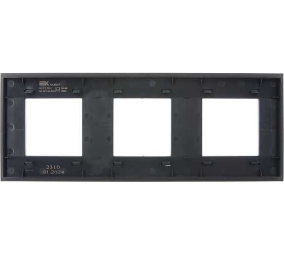 Рамка 3-местная IEK SKANDY SK-F23Bl стекло черный SK-M32-G-K02