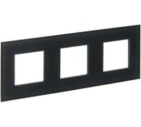 Рамка 3-местная IEK SKANDY SK-F23G стекло графит SK-M32-G-K53